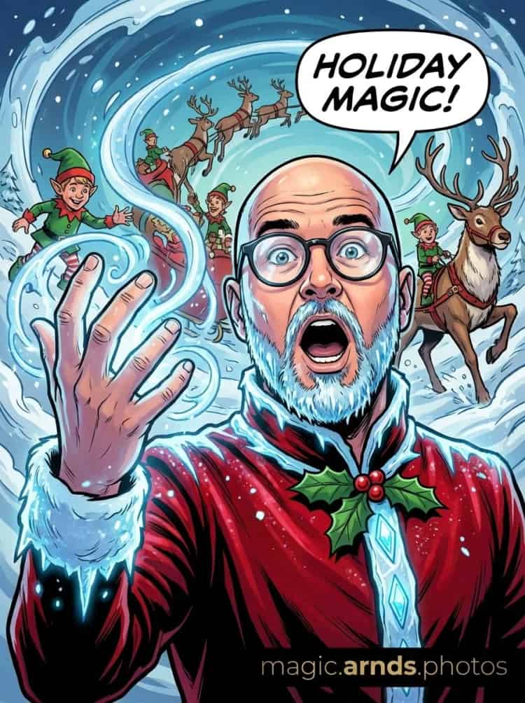 Completed AI Christmas greeting card creation