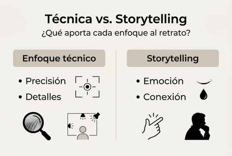 Infografía: ¿En qué se diferencian los retratos hechos con técnica y aquellos que cuentan una historia?