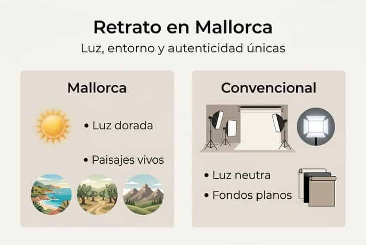Infografía: ¿En qué se diferencian los retratos en Mallorca de los retratos tradicionales?