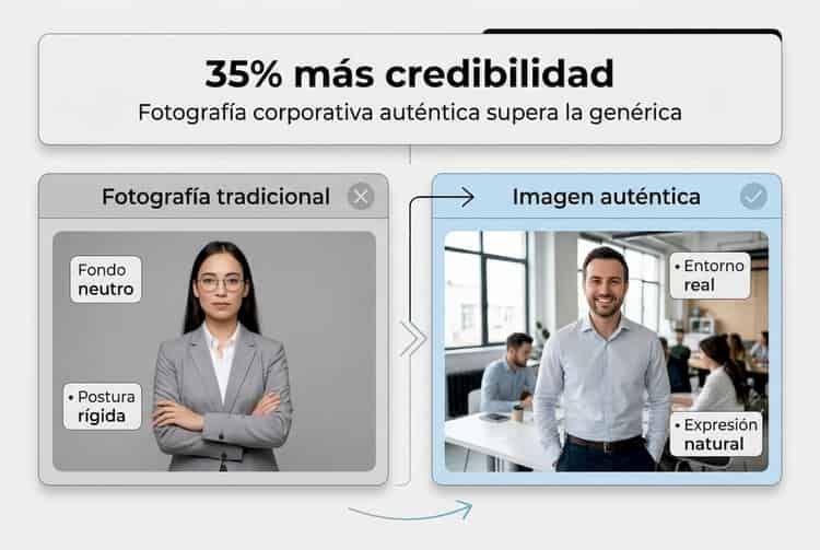 Infographic: how to convey trust through authentic corporate photographs