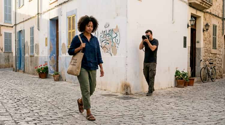 Instantánea capturada al vuelo en una calle de Palma de Mallorca